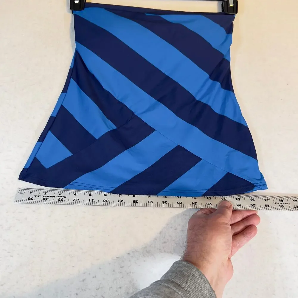 DKNY Donna Karan Swim Top Woman XS Padded Bra Spandex Stretch Bold Geo Stripes